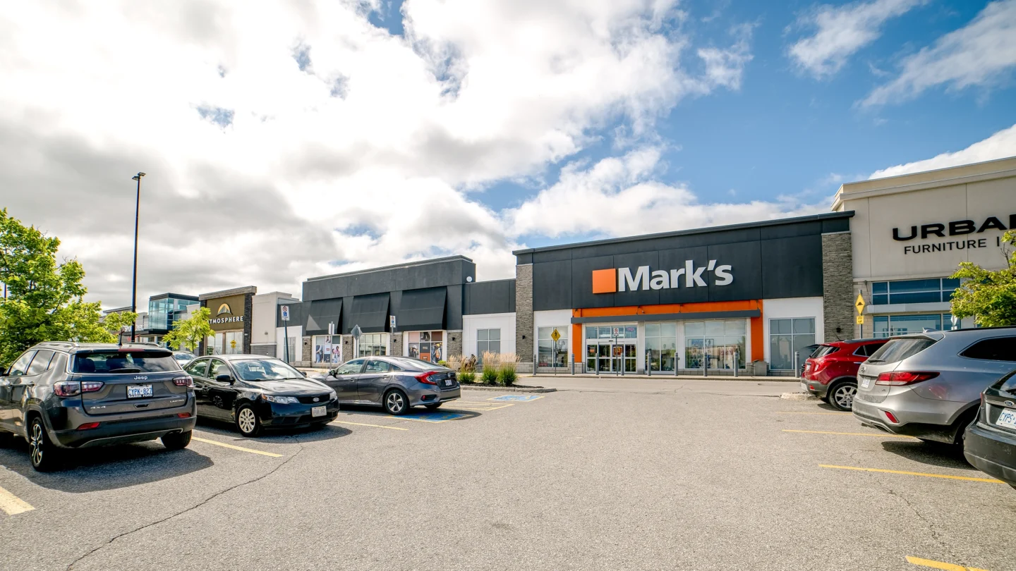 A daytime view of the Mark