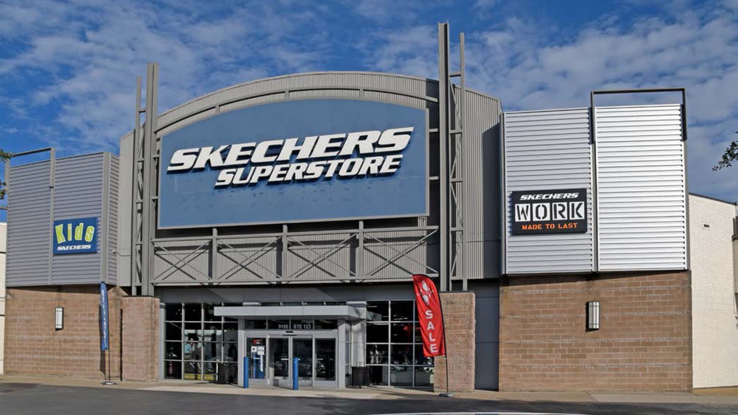 Exterior of a Skechers Superstore with large 